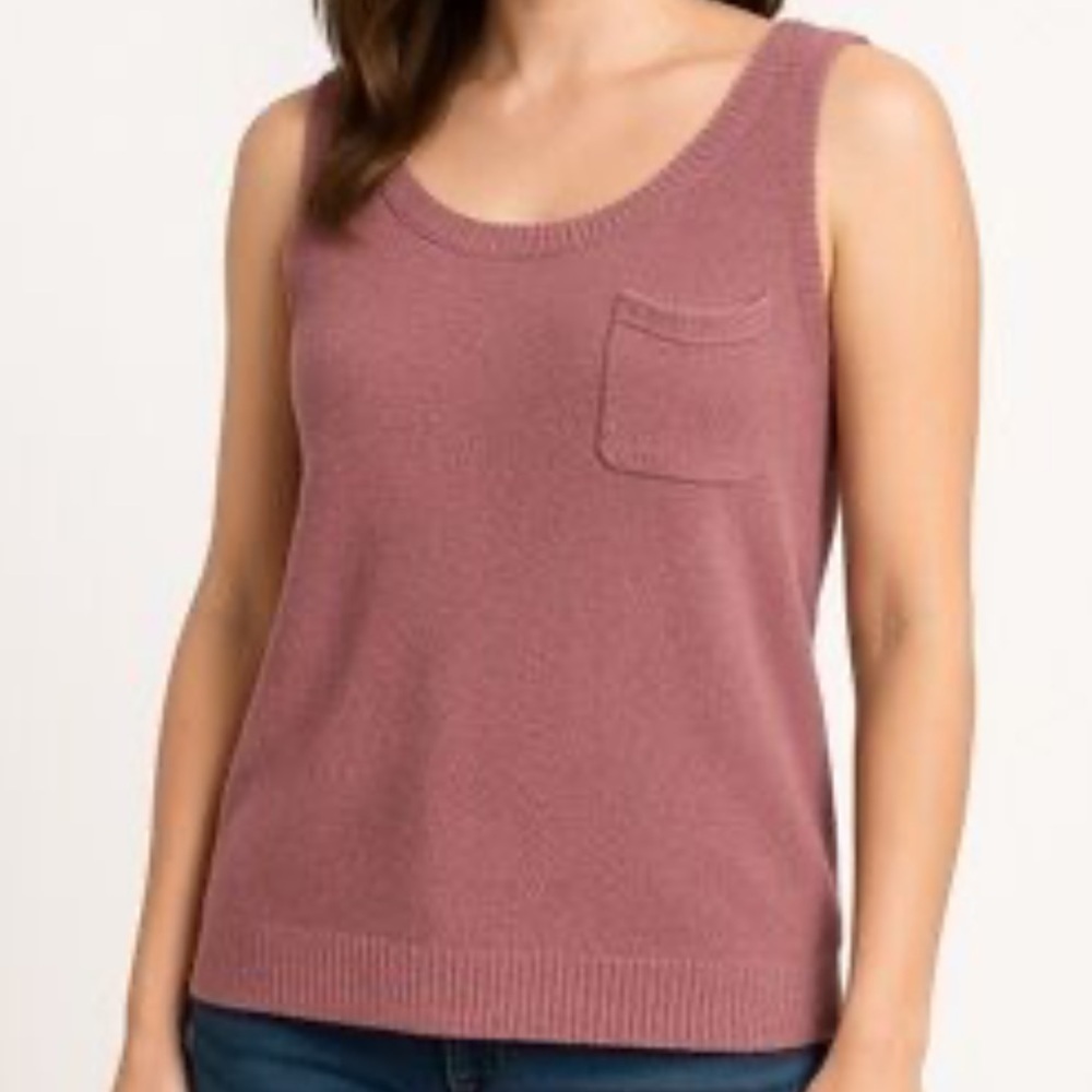 NWOT Perch by Blu Pepper Pink Sleeveless Tank Button Back